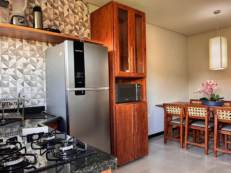 Refúgio Tropical em Taperapuãn, 2 quartos, A/C.