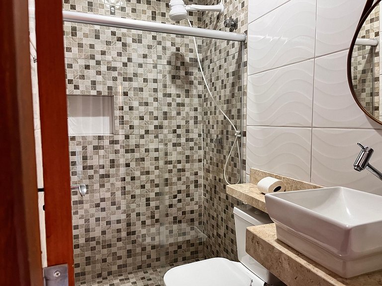 Refúgio Tropical em Taperapuãn, 2 quartos, A/C.