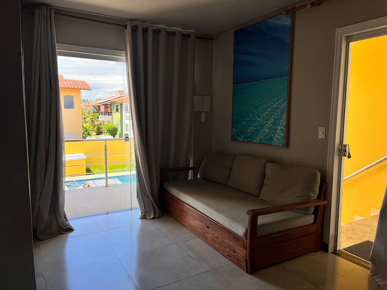 Refúgio Tropical em Taperapuãn, 2 quartos, A/C.