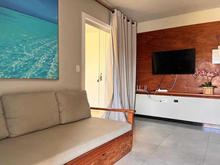 Refúgio Tropical em Taperapuãn, 2 quartos, A/C.